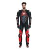 Dainese AUDAX D-ZIP 1PC PERF závodní kombinéza černá/fluo-červená vel.54